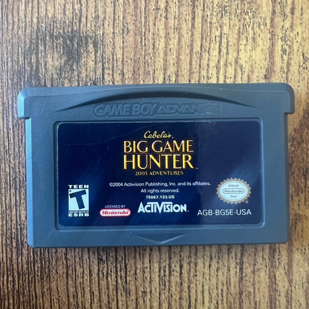 Nintendo Gameboy Advance Game Only - Cabela’s Big Game Hunter